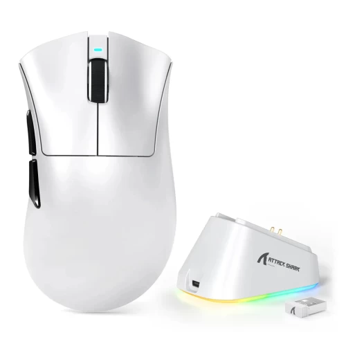Мышь игровая беспроводная Attack Shark V3 PRO PAW3311, 25000 dpi, белая — купить в Казахстане | neom.kz