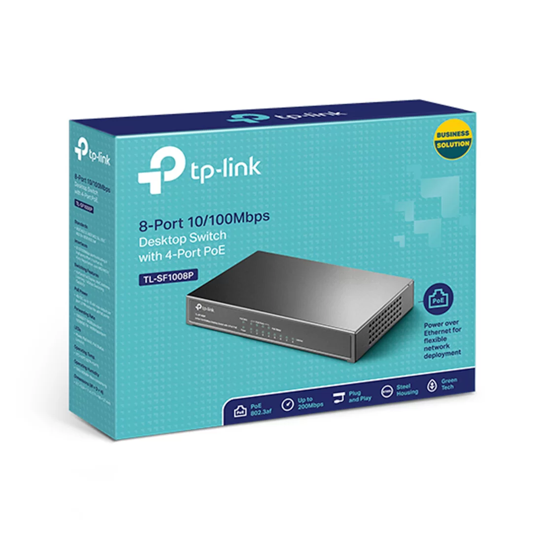 Коммутатор TP-Link TL-SF1008P, 12 портов 100 Мбит/с, PoE, неуправляемый – купить недорого с доставкой по Алматы и Казахстану фото 3