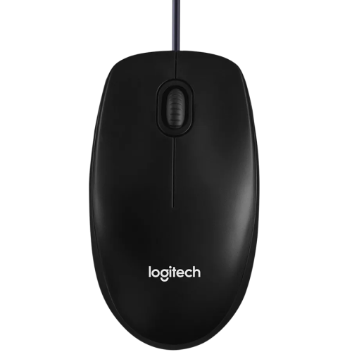 Мышь проводная Logitech B100, 3 кнопки, 800 dpi, чёрная — купить в Казахстане | neom.kz
