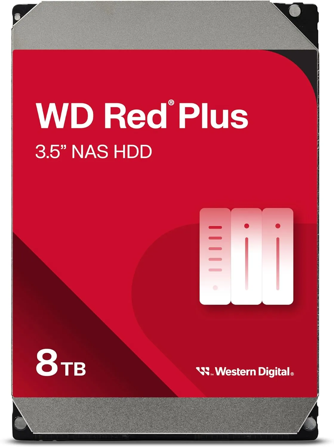 Жесткий диск для NAS систем HDD  8Tb Western Digital RED Plus SATA6Gb/s 3.5" 256Mb 5400rpm WD80EFPX – купить недорого с доставкой по Алматы и Казахстану