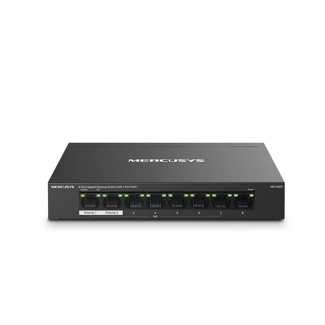 Коммутатор Mercusys MS108GP, 8 портов 1 Гбит/с, PoE+, неуправляемый – купить недорого с доставкой по Алматы и Казахстану
