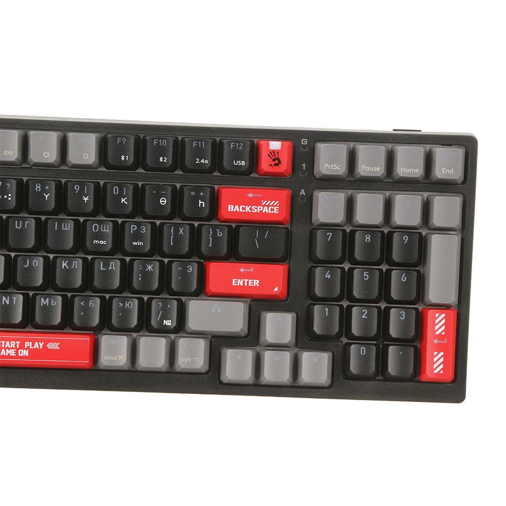 Клавиатура игровая механическая беспроводная A4Tech Bloody WS98 Sports, чёрная – купить недорого с доставкой по Алматы и Казахстану фото 4