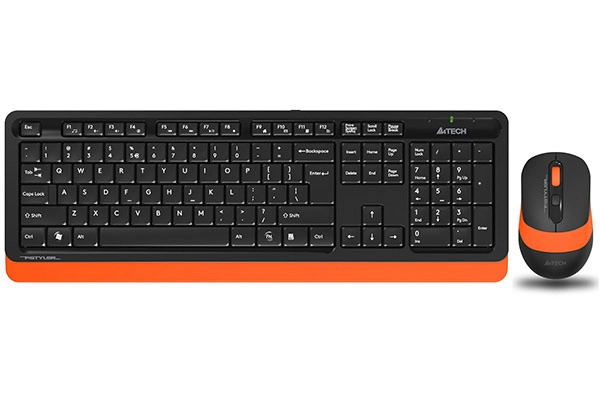 Комплект клавиатура + мышь беспроводной A4Tech Fstyler FG1010-ORANGE, оранжевый