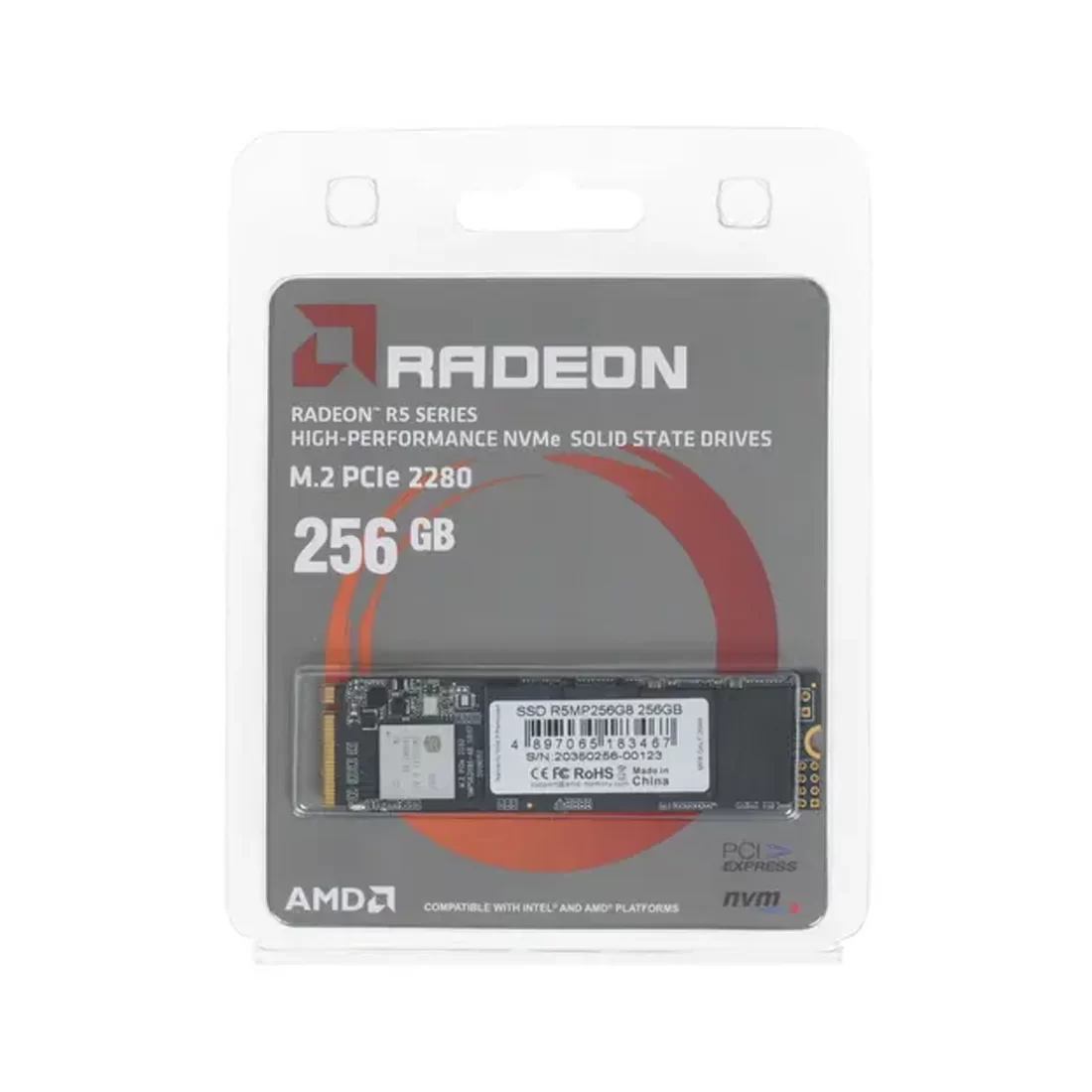 SSD накопитель 256 Gb AMD Radeon R5, M.2, PCIe 3.0