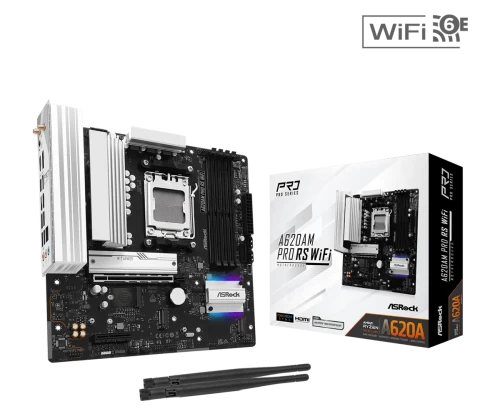 Материнская плата ASRock A620AM PRO RS WIFI AM5 A620 DDR5 Micro ATX