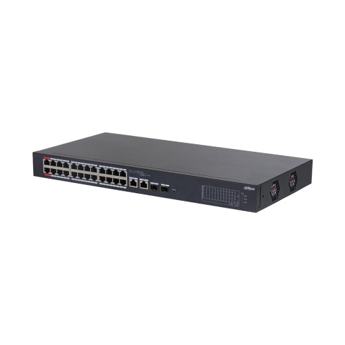 Коммутатор Dahua DH-CS4226-24ET-375, 24 порта 100 Мбит/с, 2×SFP, PoE, управляемый L2 — купить в Казахстане | neom.kz
