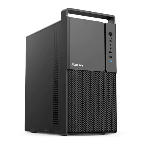Компьютерный корпус Huntkey BU406, Без БП, 0.7mm, 2xUSB2.0, 1xUSB3.0, Audio, M-ATX/Mini-ITX, Black