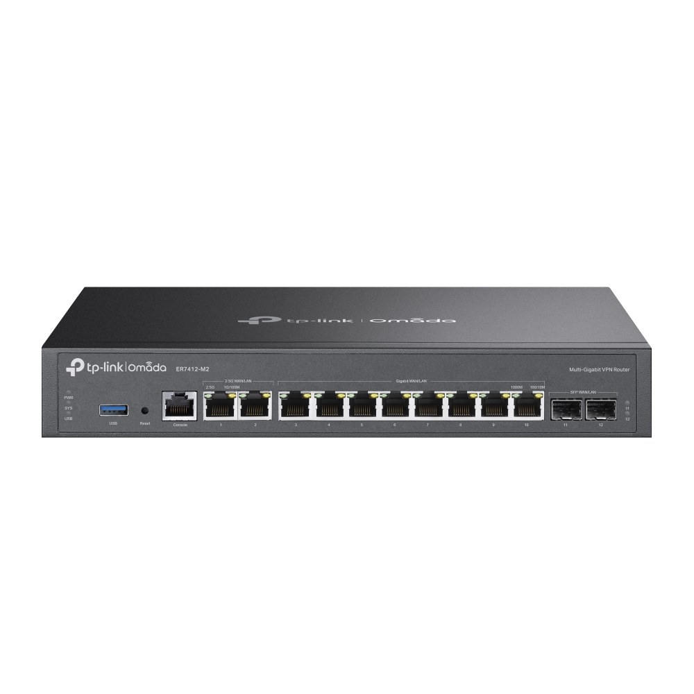 Маршрутизатор TP-Link ER7412-M2, 2×WAN/LAN 2.5 Гбит/с + 2×SFP WAN/LAN + 8×WAN/LAN 1 Гбит/с — купить в Казахстане | neom.kz