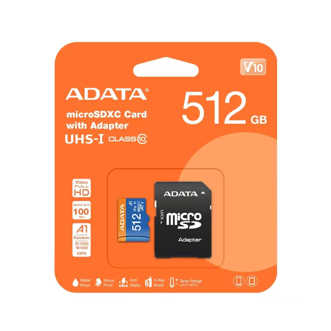 Карта памяти ADATA AUSDX512GUICL10A1-RA1 UHS-I CLASS10 A1 512GB – купить недорого с доставкой по Алматы и Казахстану фото 2