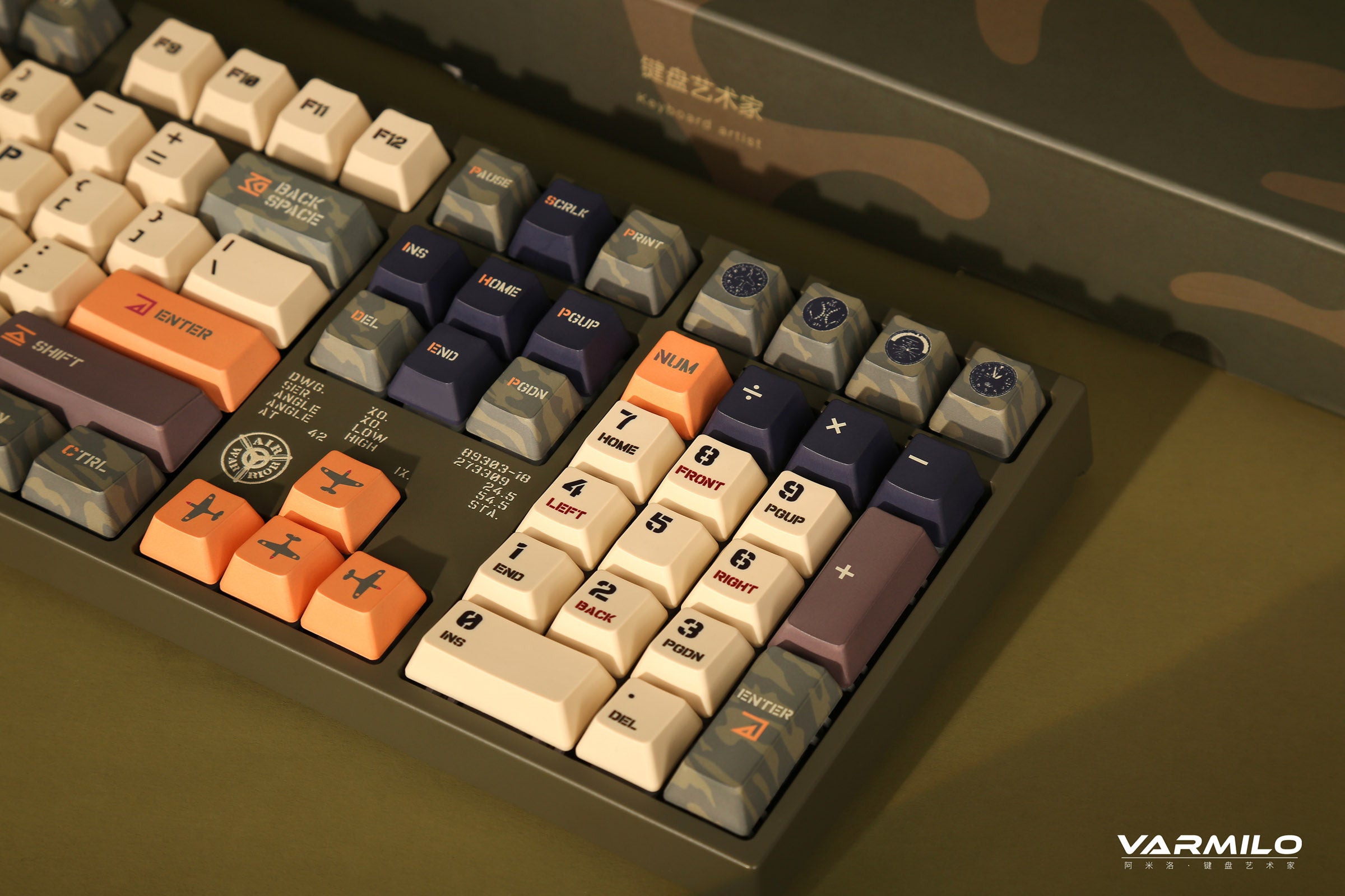 Клавиатура игровая механическая проводная Varmilo Warrior-Soar VEM108 EC V2 Daisy, 108 клавиш, ANSI, хаки (A36A036A8A3A01A032) – купить недорого с доставкой по Алматы и Казахстану фото 3