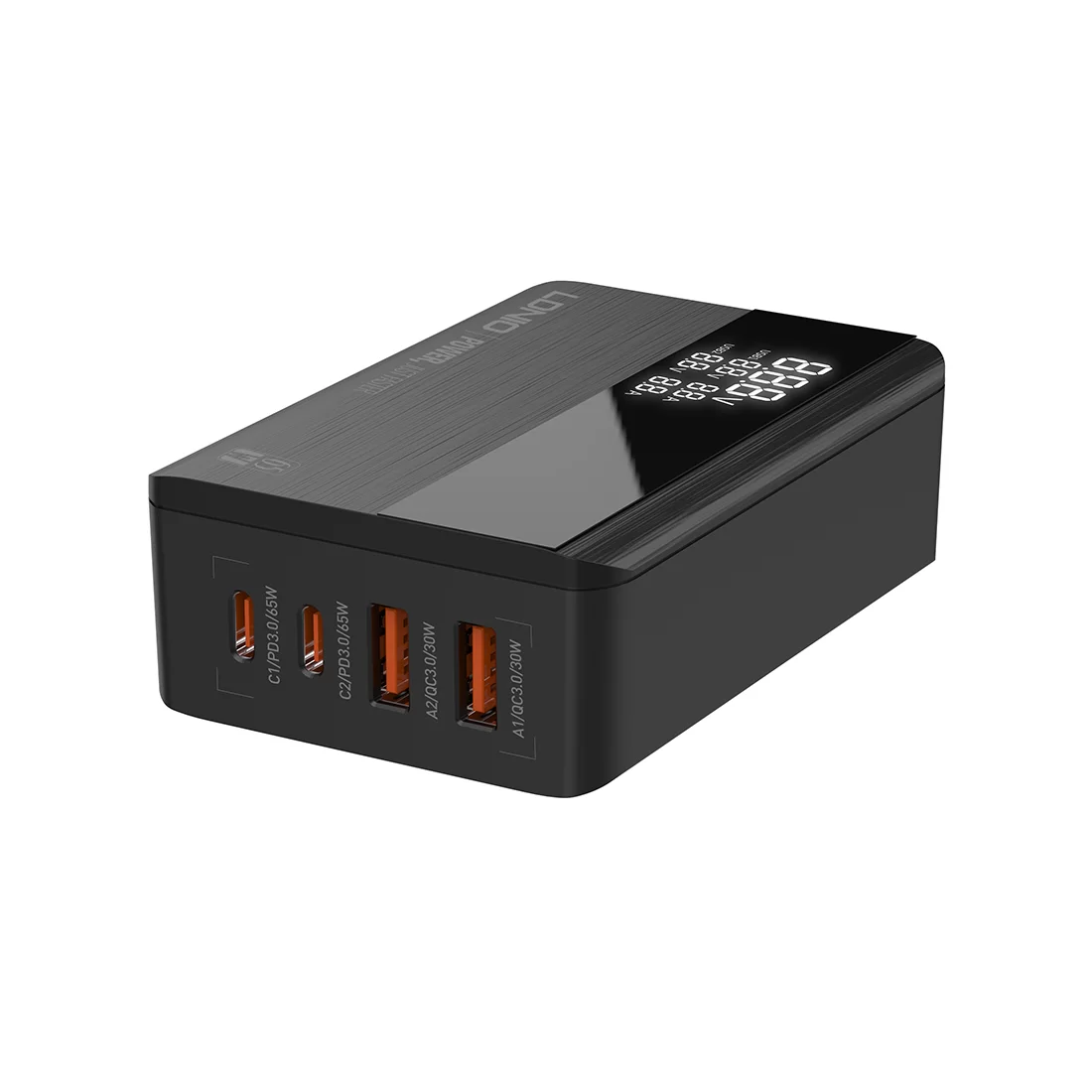 Универсальное зарядное устройство LDNIO A4808Q 65W 2*USB-C 2*USB Чёрный – купить недорого с доставкой по Алматы и Казахстану