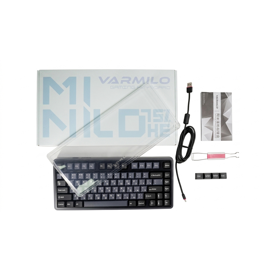 Клавиатура игровая механическая проводная Varmilo Minilo Classic Black 75 HE, чёрная – купить недорого с доставкой по Алматы и Казахстану