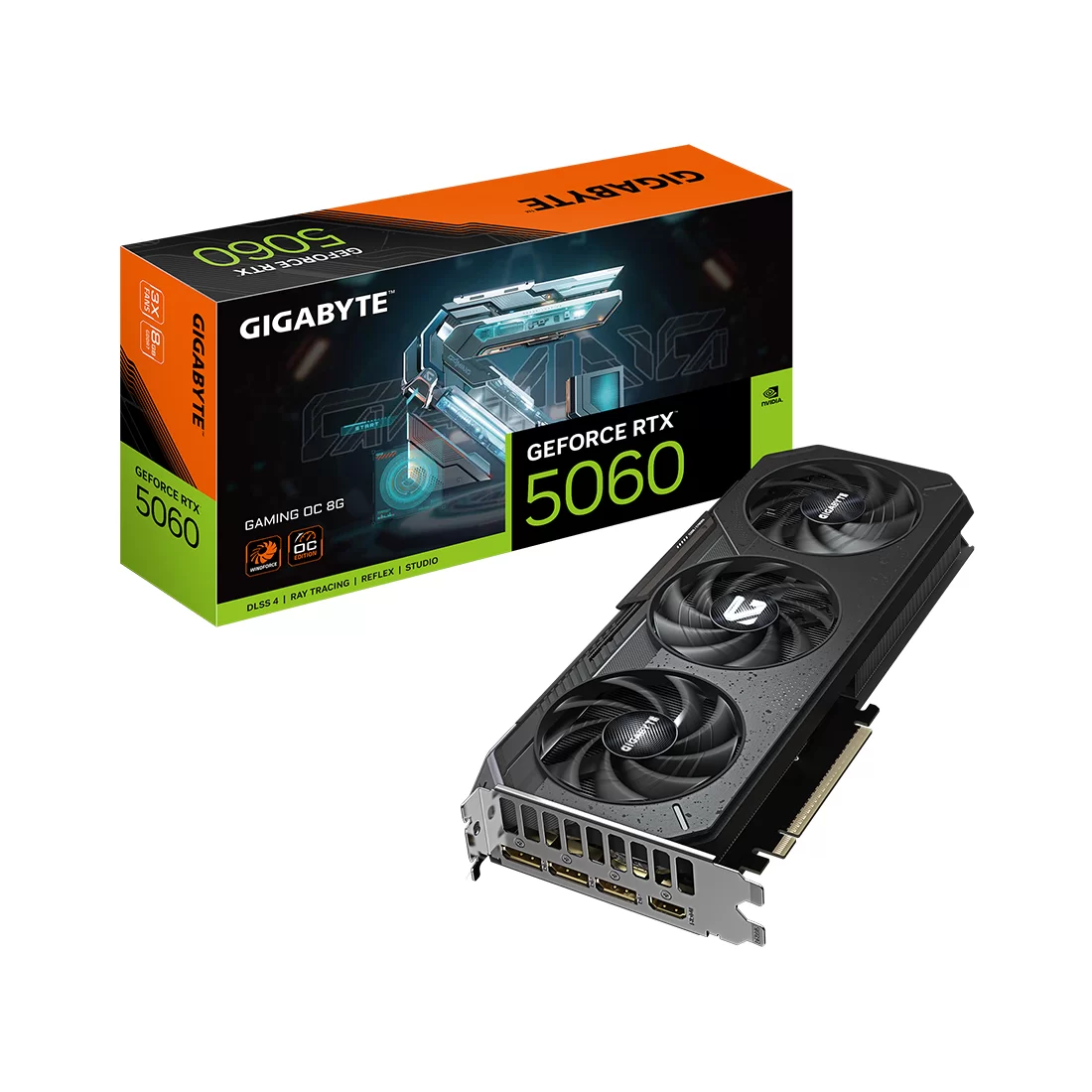 Видеокарта Gigabyte (GV-N5060GAMING OC-8GD) RTX5060 GAMING OC 8G