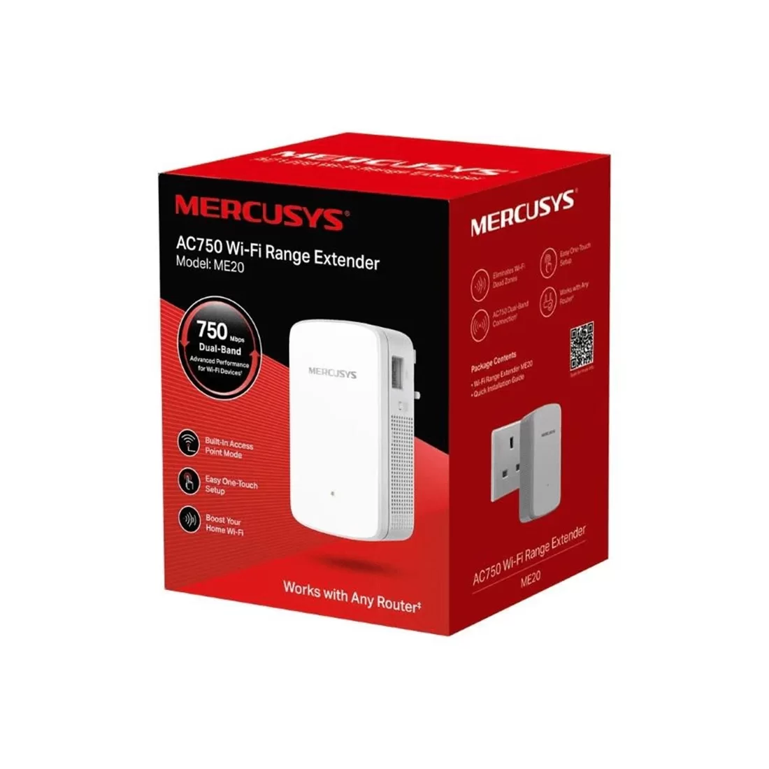 Усилитель Wi-Fi Mercusys ME20, Wi-Fi 5 AC750, 2.4/5 ГГц – купить недорого с доставкой по Алматы и Казахстану