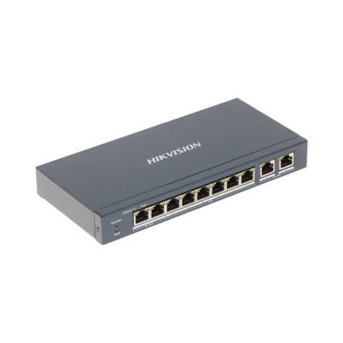 Коммутатор Hikvision DS-3E1310P-EI (B), 8 портов 100 Мбит/с, 2 порта 1 Гбит/с, PoE+, управляемый L2 — купить в Казахстане | neom.kz