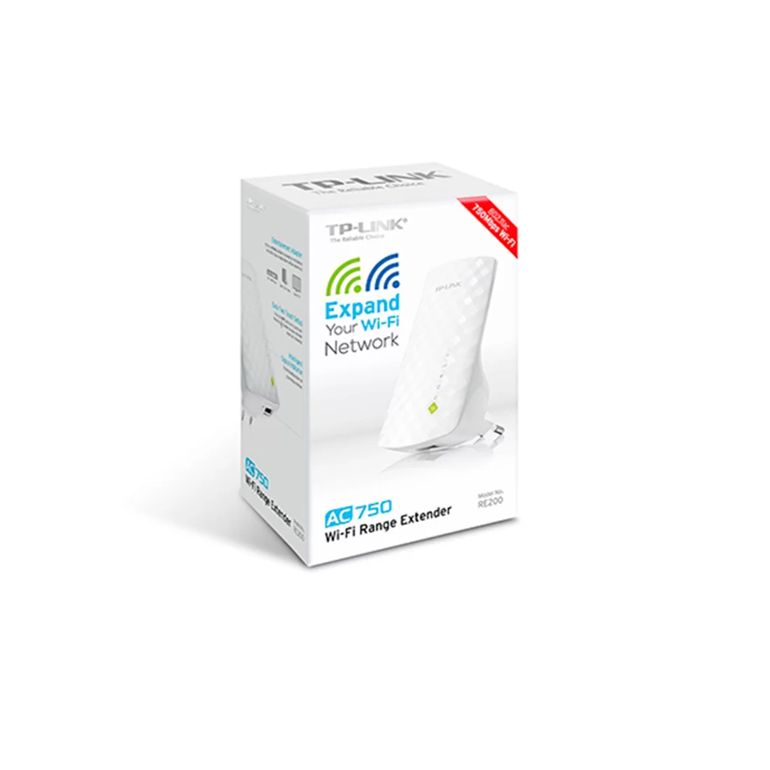 Усилитель Wi-Fi TP-Link RE200, Wi-Fi 5 AC750, 2.4/5 ГГц, настенная – купить недорого с доставкой по Алматы и Казахстану