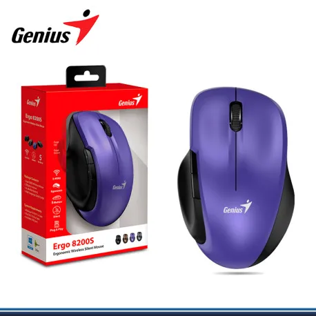 Мышка Genius RS2,Ergo 8200S,Purple 31030029402 – купить недорого с доставкой по Алматы и Казахстану