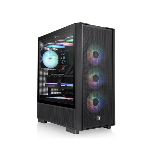 Корпус Thermaltake S380 TG, Midi Tower, черный, без БП