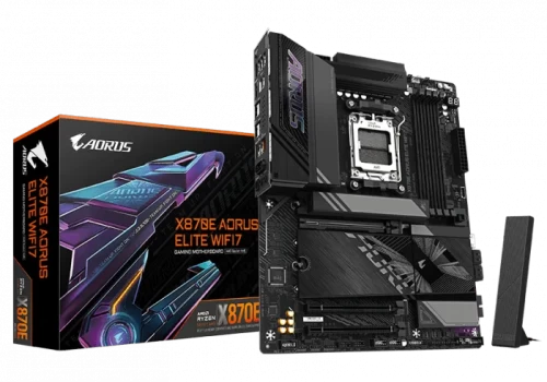 Сист.плата Gigabyte X870E A ELITE WIFI7 1.2, X870E, AM5, 4xDDR5, 3xPCI-E x16, 4xM2, SATA, USB4, HDMI, BOX