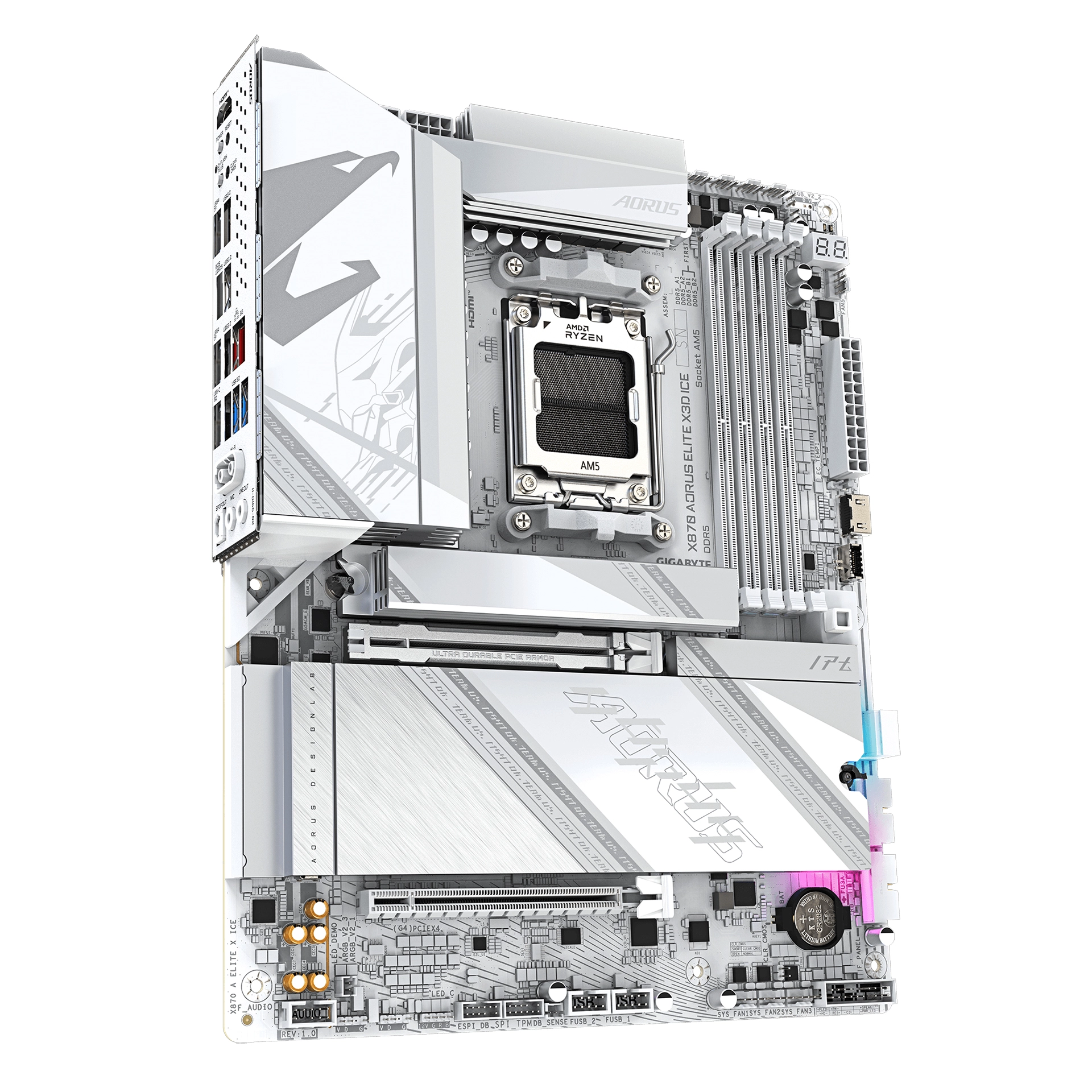 Материнская плата Gigabyte X870 AORUS ELITE X3D ICE AM5 X870 DDR5 ATX Wi-Fi фото 2