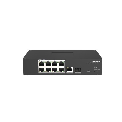 Коммутатор Hikvision DS-3T1310P-SI/HS, 8 портов 100 Мбит/с, 2 порта 1 Гбит/с, 1×SFP, PoE+, управляемый L2 — купить в Казахстане | neom.kz
