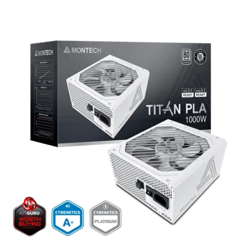 Блок питания Montech TITAN PLA 1000W 80 PLUS Platinum White — купить в Казахстане | neom.kz