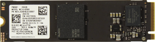 Твердотельный накопитель  256GB SSD Samsung PM9B1 M.2 PCIe G4x4 R3300/W1250MB/s MZVL4256HBJD-00B07