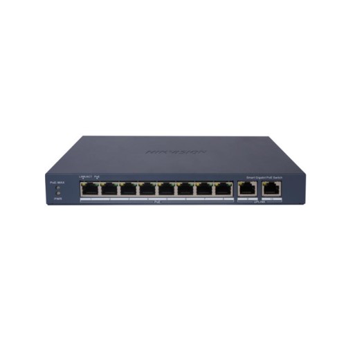 Коммутатор Hikvision DS-3E1510P-EI/M-8P2F, 8 портов 1 Гбит/с, 2×SFP, PoE+, управляемый L2 — купить в Казахстане | neom.kz