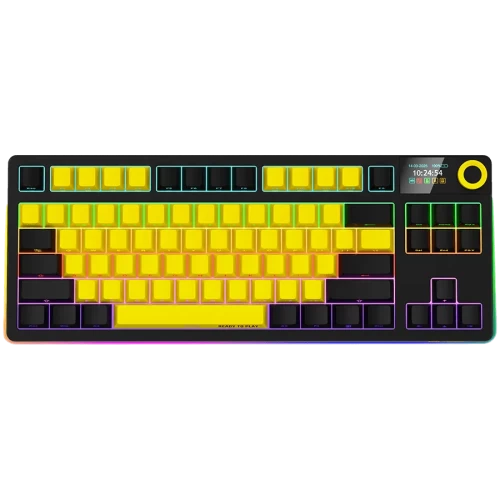 Клавиатура игровая механическая беспроводная LORGAR KBP70TKLW Black/Yellow — купить в Казахстане | neom.kz