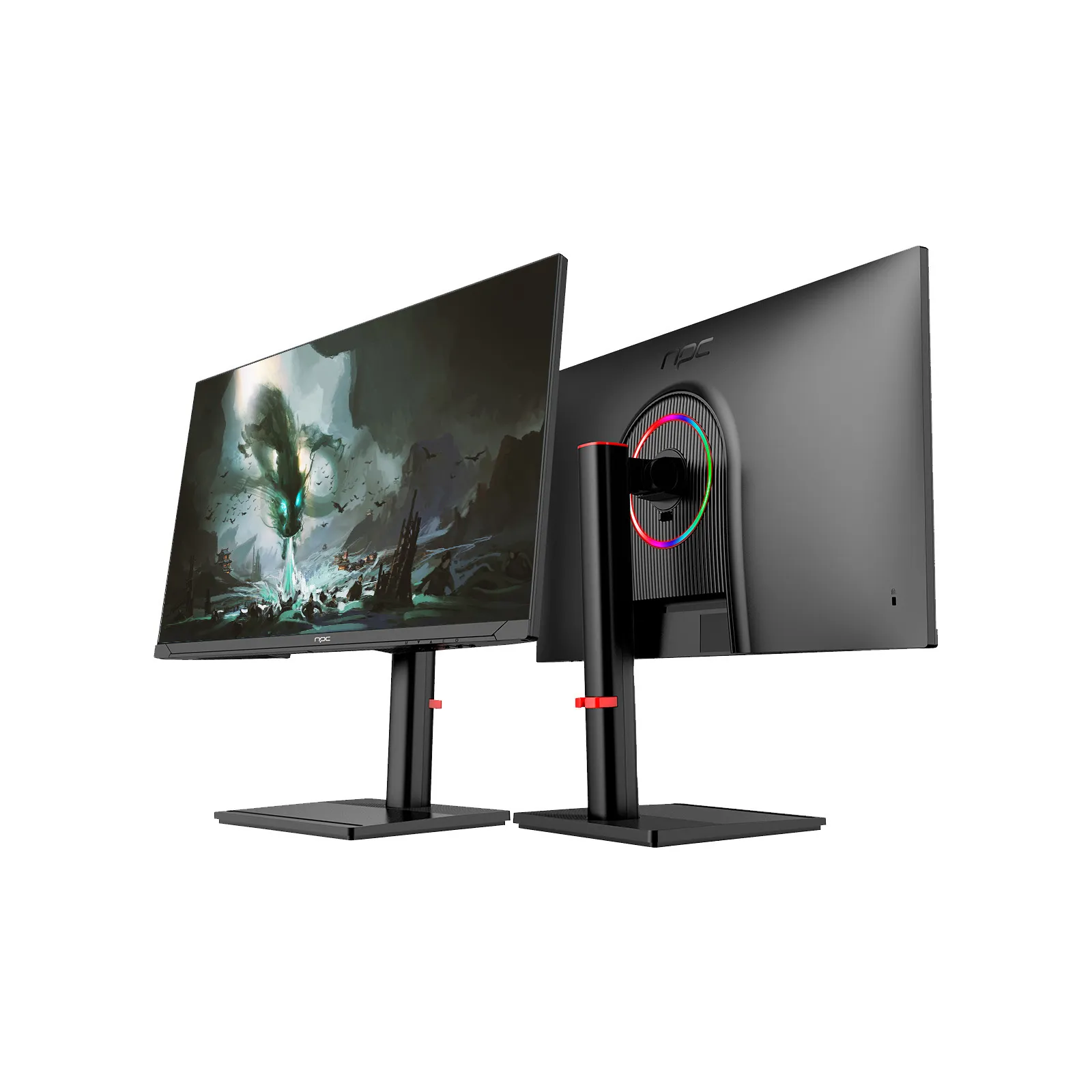 Монитор  27" NPC MD2733-K, FHD IPS, 180Hz, 1ms, 300 cd/m2, 1000:1, DP/HDMI, USB, Pivot, Spk 2x3W – купить недорого с доставкой по Алматы и Казахстану фото 5