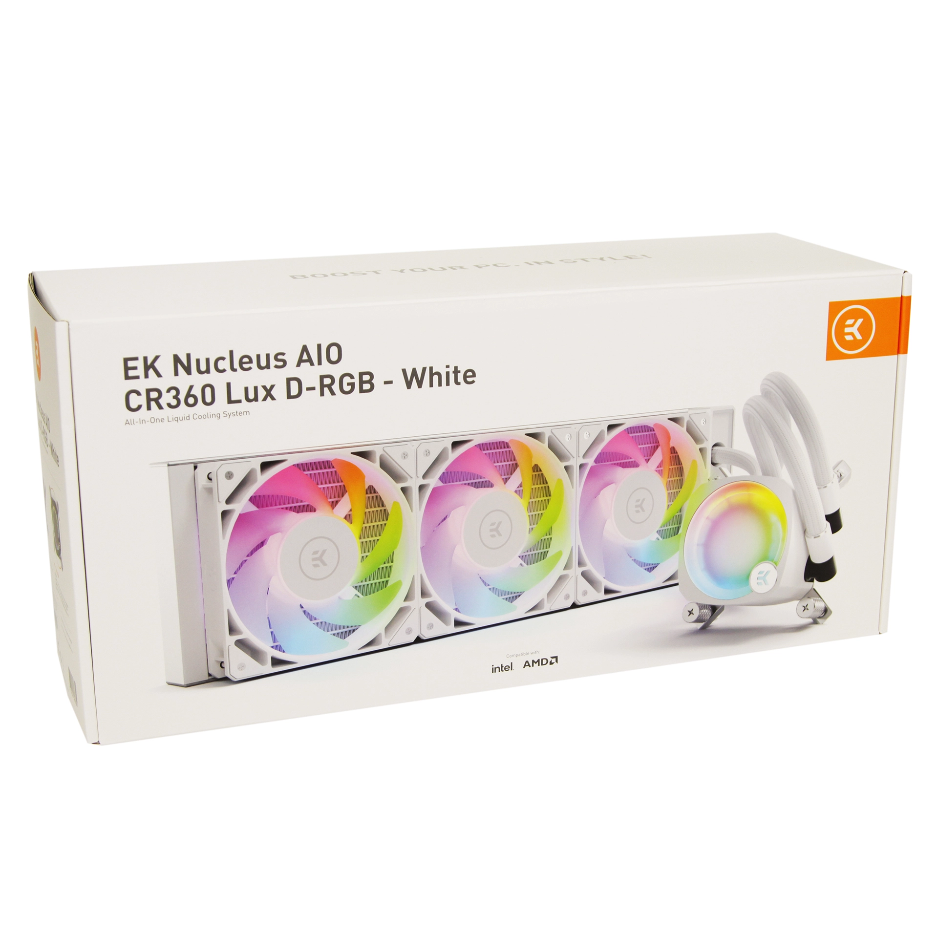 Система водяного охлаждения EKWB EK-Nucleus CR360 LUX D-RGB White 360 мм – купить недорого с доставкой по Алматы и Казахстану фото 5