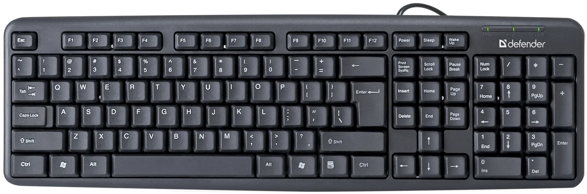 Клавиатура проводная Defender Element HB-520 B, чёрная – купить недорого с доставкой по Алматы и Казахстану