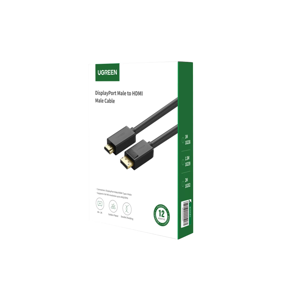 Кабель DisplayPort — HDMI Ugreen DP101 3 м – купить недорого с доставкой по Алматы и Казахстану фото 3