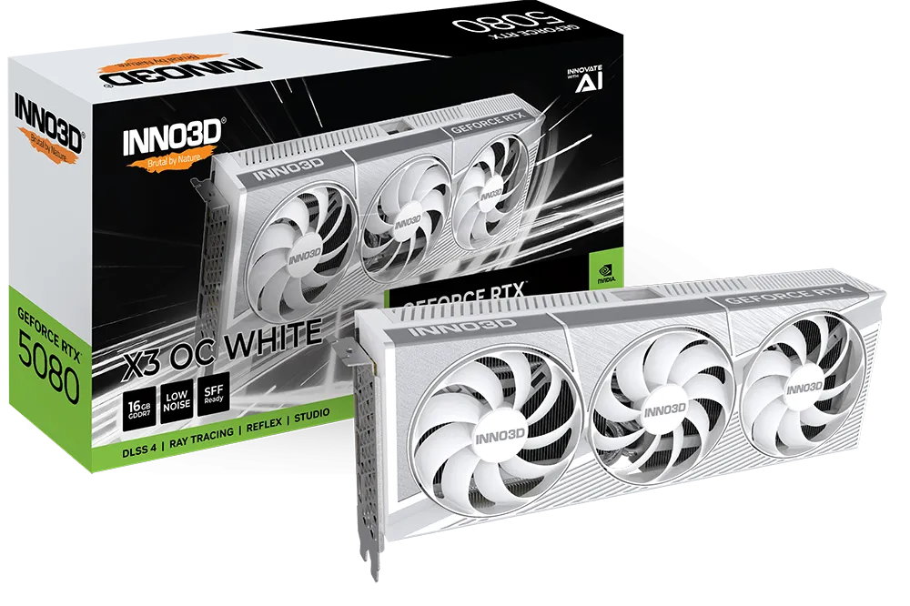 Видеокарта Inno3D GeForce RTX 5080 X3 OC White 16GB GDDR7 (N50803-16D7X-17605211)