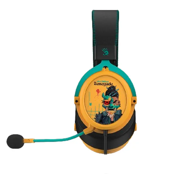 Наушники игровые беспроводные A4Tech Bloody MR595 Renegade Yellow Sunset SAVAGE, жёлтые