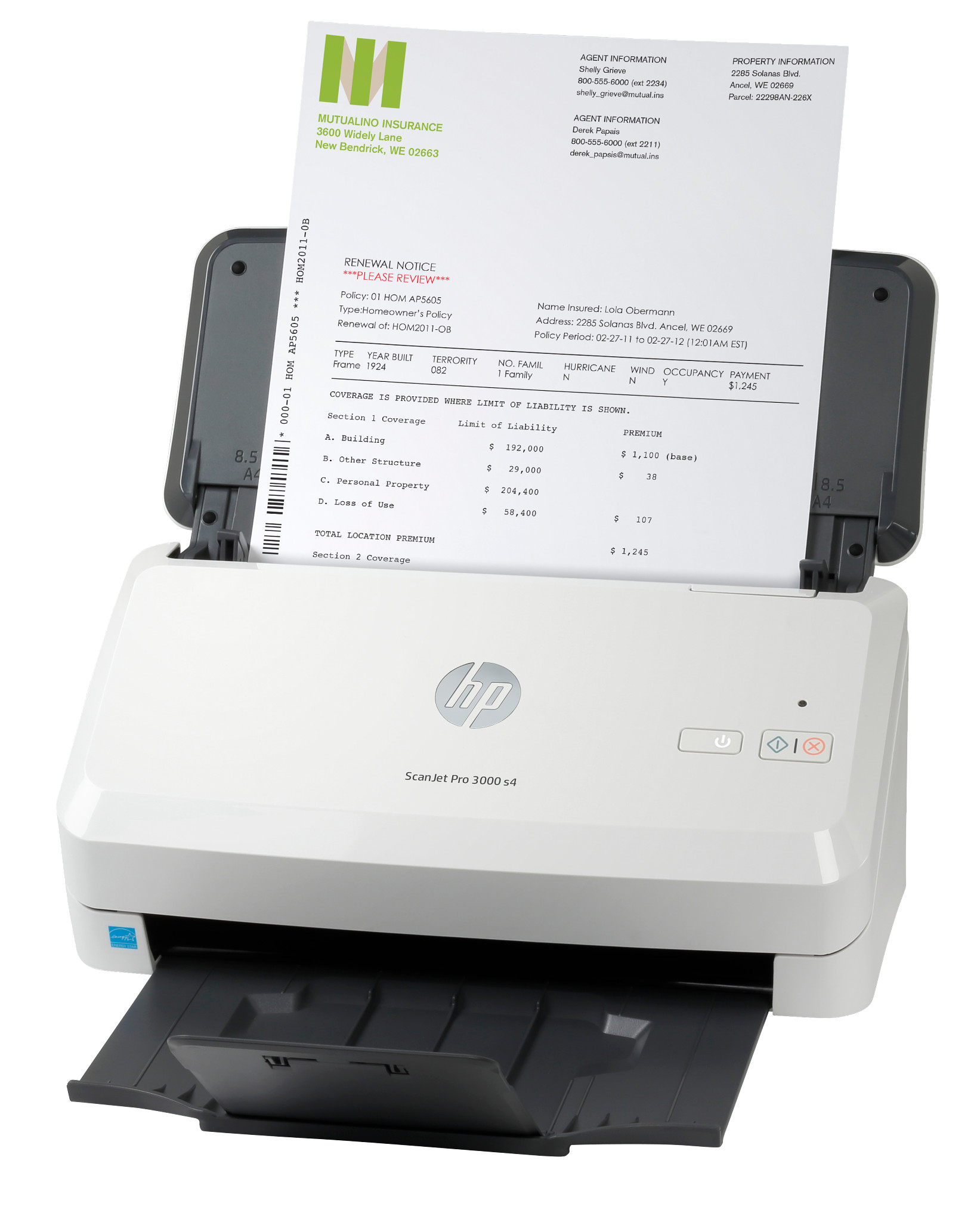 Сканер HP ScanJet Pro 3000 s4, протяжный, A4, 40 стр/мин (6FW07A) сканер фото 4