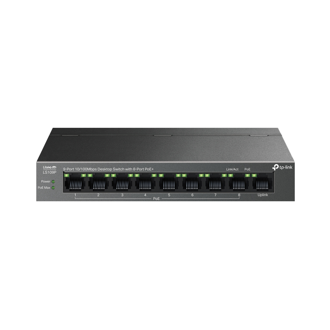 Коммутатор TP-Link LS109P, 9 портов 100 Мбит/с, PoE – купить недорого с доставкой по Алматы и Казахстану