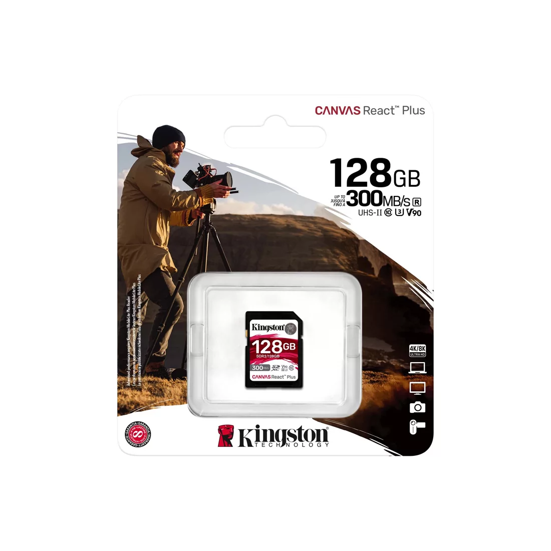 Карта памяти Kingston SDR2/128GB UHS-II U3 V90 128GB без адаптера – купить недорого с доставкой по Алматы и Казахстану