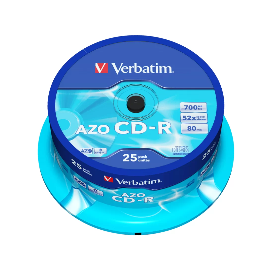 Диск CD-R Verbatim (43352) 700MB 25штук Незаписанный – купить недорого с доставкой по Алматы и Казахстану
