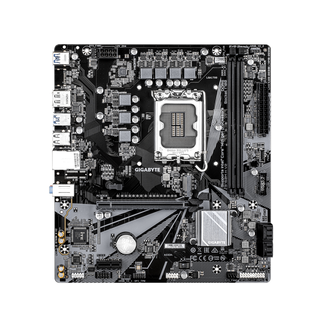 Материнская плата Gigabyte B760M H V2 фото 2