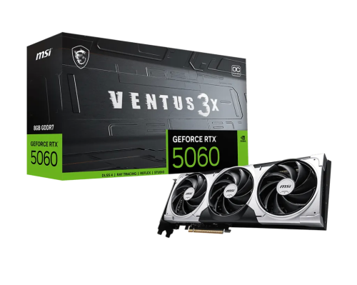 Видеокарта MSI GeForce RTX 5060 8G VENTUS 3X OC, 8G GDDR7 128bit 1xHDMI 3xDP