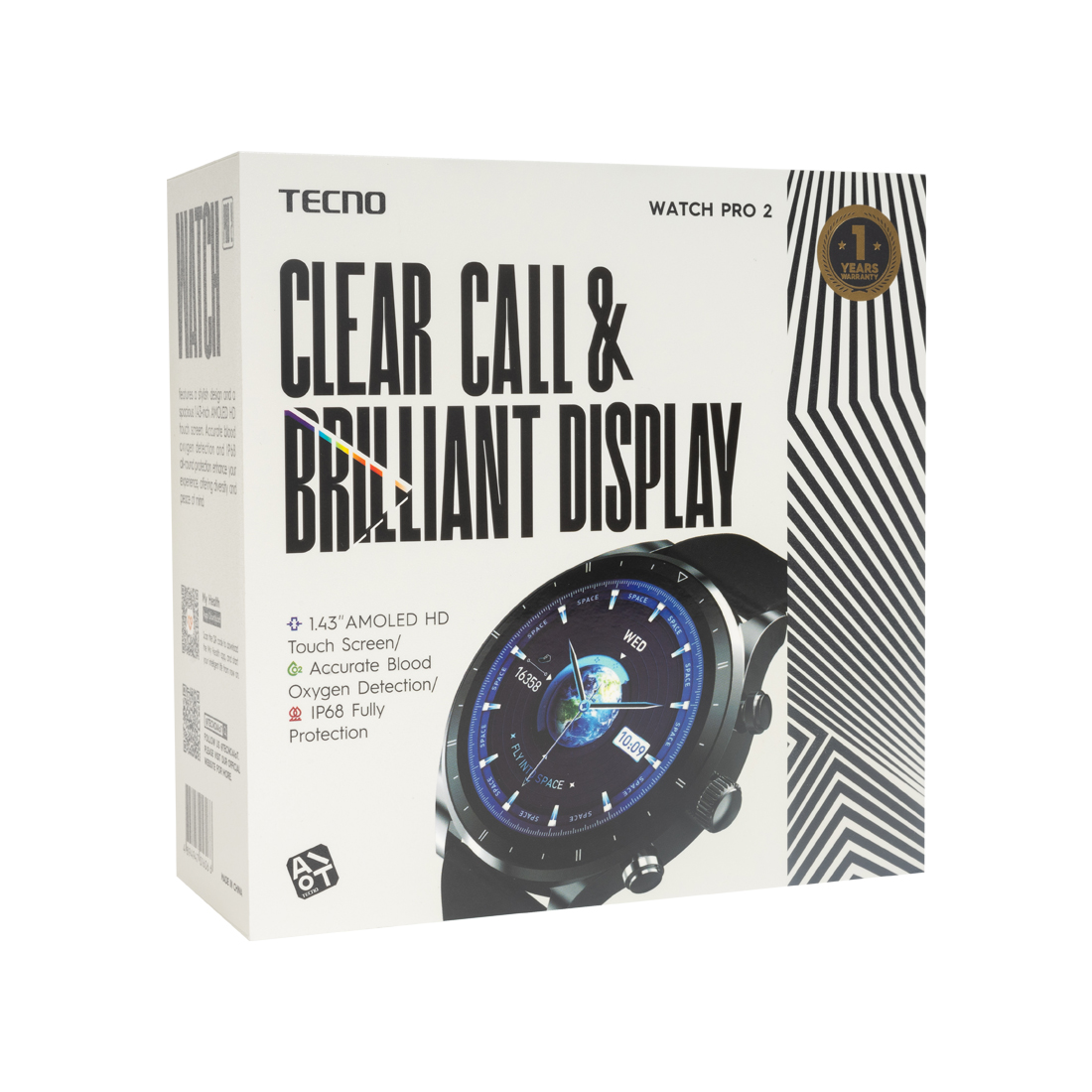 Смарт часы TECNO Watch Pro 2 WP02 Dark Grey – купить недорого с доставкой по Алматы и Казахстану