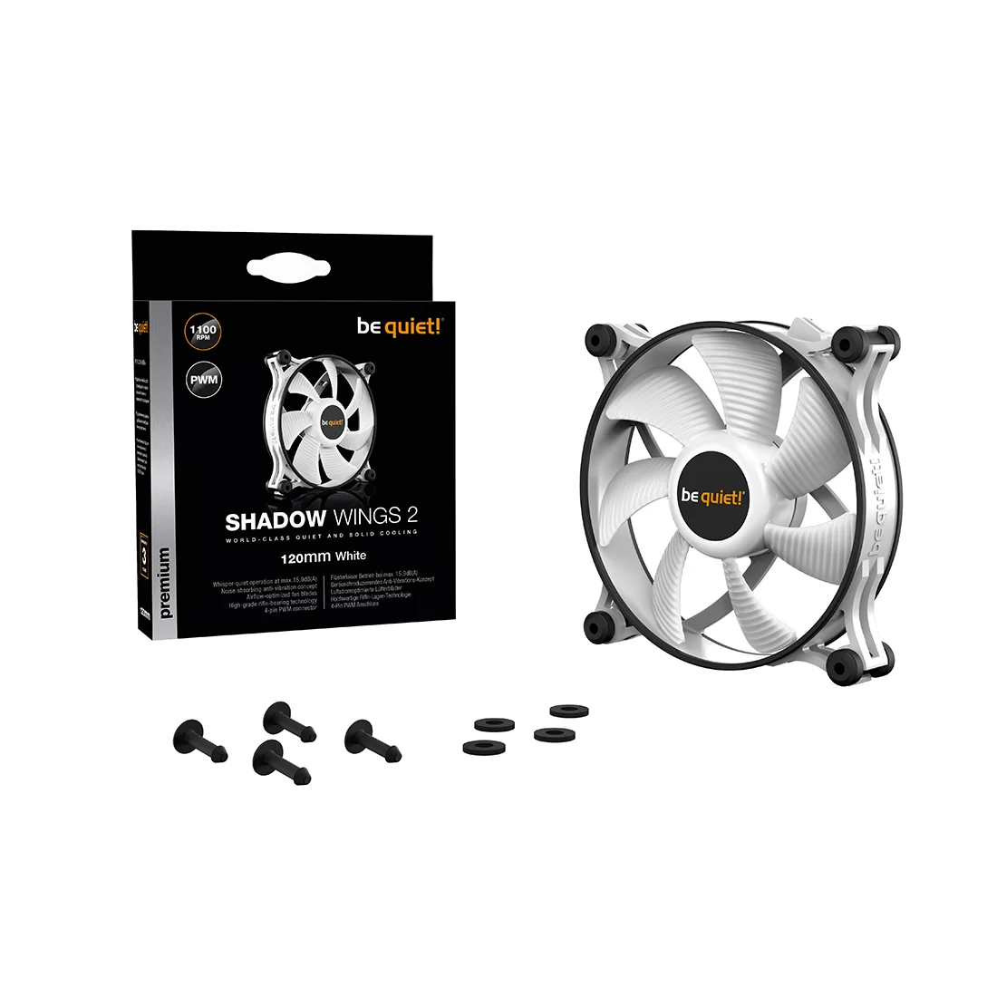 Вентилятор для компьютерного корпуса Bequiet! Shadow Wings 2 120mm PWM White – купить недорого с доставкой по Алматы и Казахстану