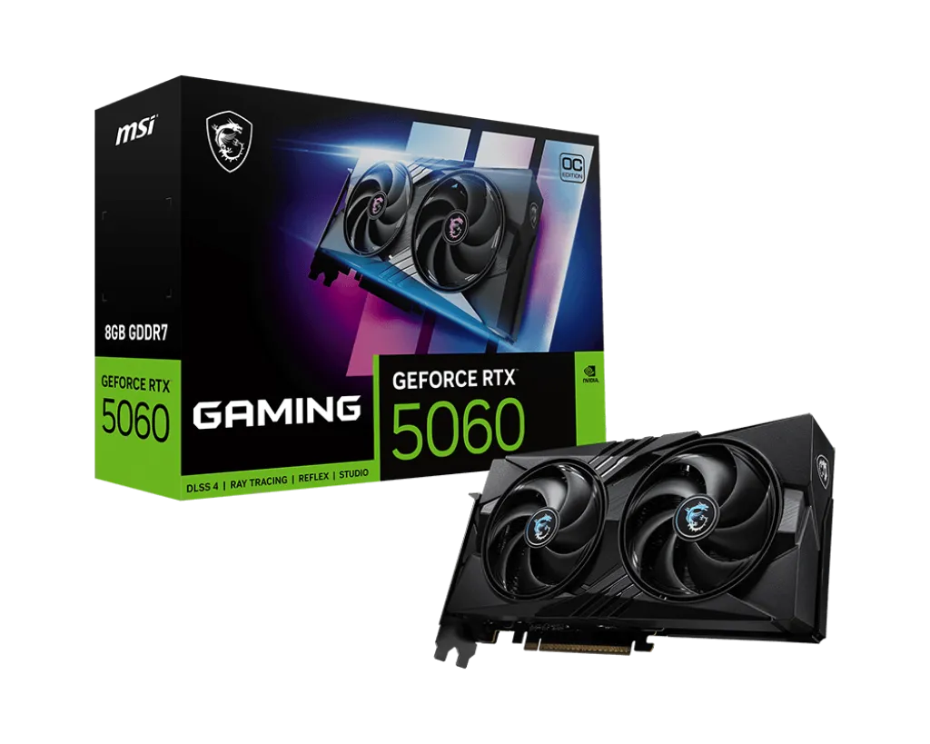Видеокарта MSI GeForce RTX 5060 8G GAMING OC, 8G GDDR7 128bit 1xHDMI 3xDP G5060-8GC