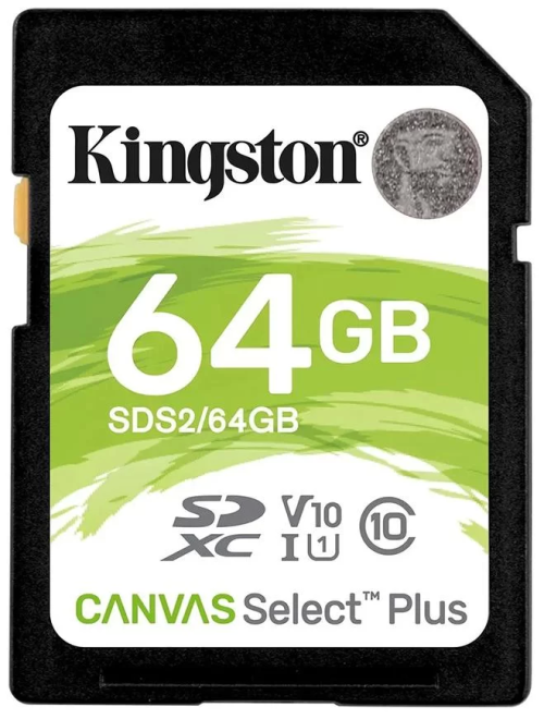 Карта памяти Kingston Canvas Select Plus, SDXC, 64 GB, Class 10 — купить в Казахстане | neom.kz