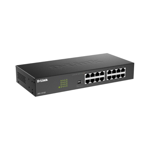 Коммутатор D-Link DGS-1016D/J1A, 16 портов 1 Гбит/с, неуправляемый — купить в Казахстане | neom.kz