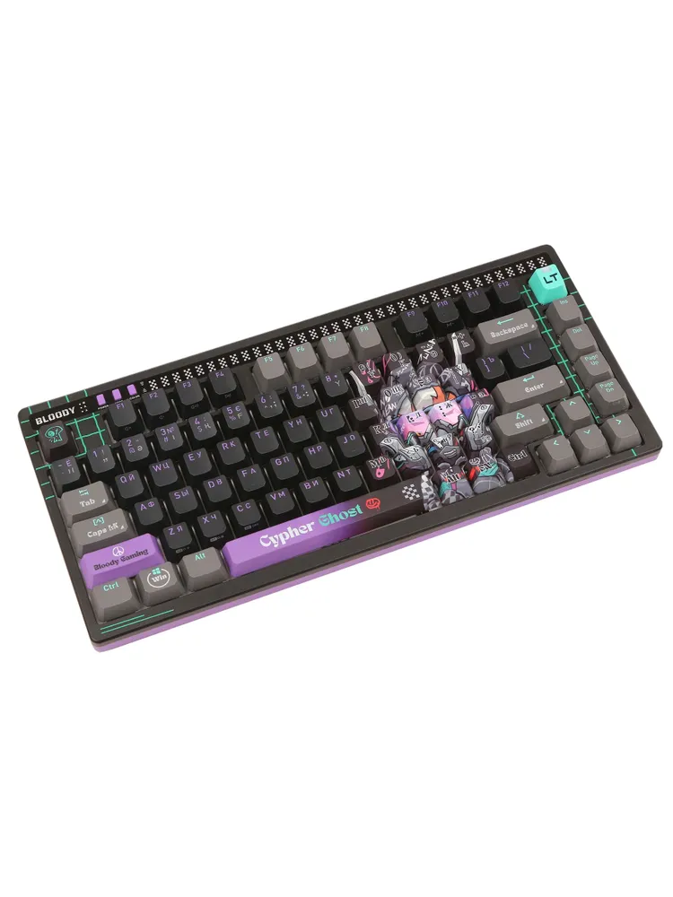 Клавиатура игровая механическая проводная A4Tech Bloody AT75 Cypher Ghost Savage