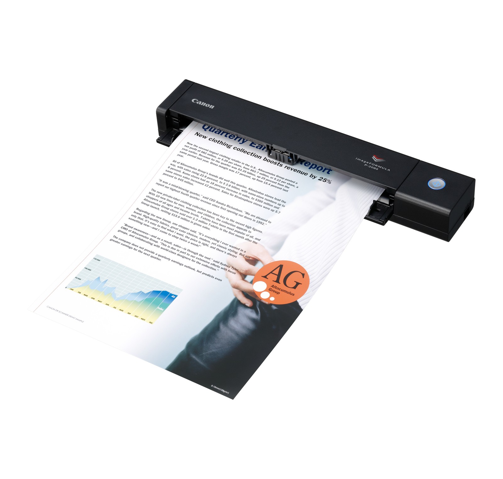 Сканер Canon imageFORMULA P-208 II, мобильный, A4, 8 стр/мин (9704B003AA) сканер