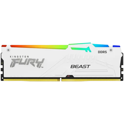 Kingston DRAM 32GB 5200MT/s DDR5 CL40 DIMM FURY Beast White RGB XMP — оперативная память RAM