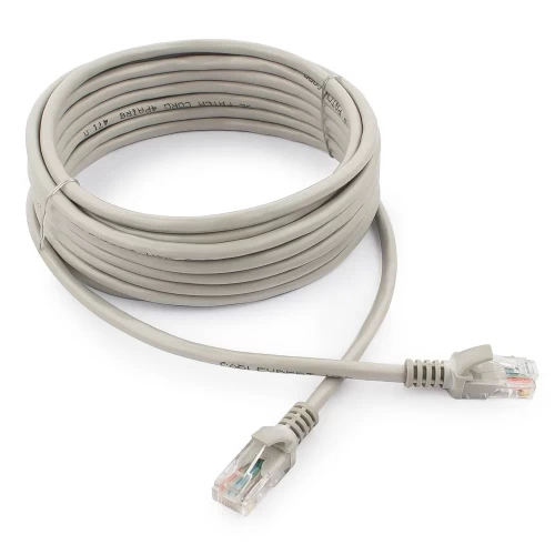 Патч-корд Cablexpert PP10-5M, U/UTP кат.5e, 5 м, серый — купить в Казахстане | neom.kz